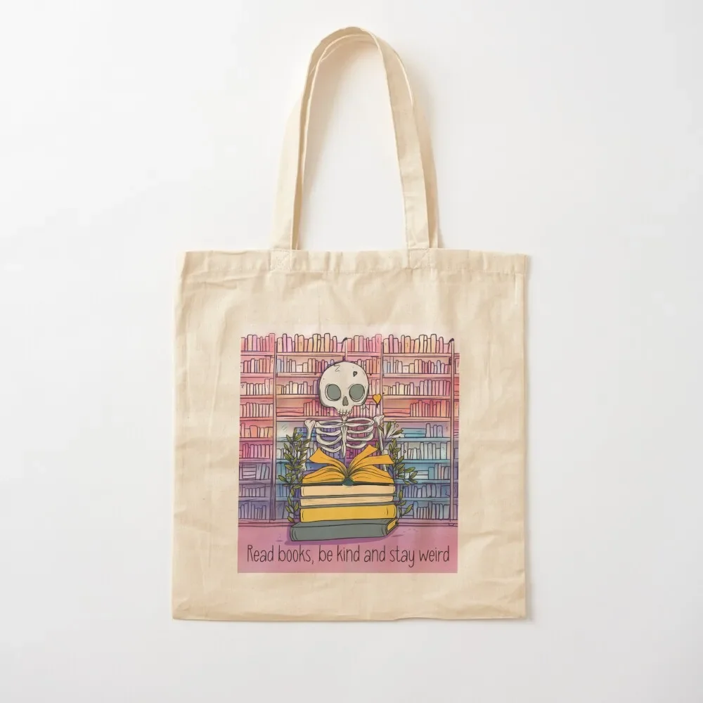 

Read books, be kind and stay weird Tote Bag Canvas tote bag personalized tote bag