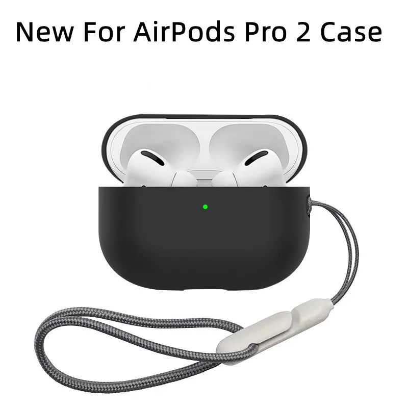 Funda de silicona para AirPods Pro 2, cordón para auriculares, accesorios para apple airpods 2 Generación, 2022