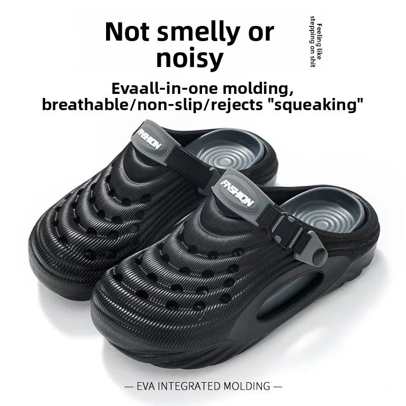 

Новые мужские шлепанцы 2026 года: уличные, для вождения, универсальные, пляжные, с отверстиями, летние сандалии-баоту. Пляжные сандалии