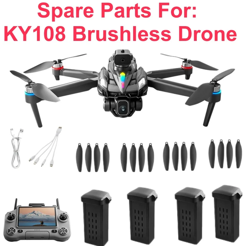 KY108 Smart Airdrop FPV Remote Control Queadcopter RC Drone Spare Parts Accessories 3.7V 1800mAh Battery USB Blade Controller