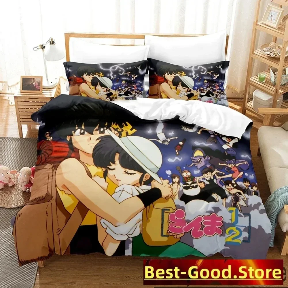 3D-Druck Anime Ranma 12 Bettwäsche-Set Jungen Mädchen Twin Queen King Size Bett bezug Kissen bezug Bett Jungen Erwachsenen nach Hause Textil