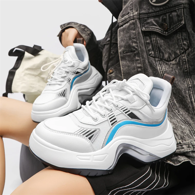 Men Women Fashion Shoes Breathable Casual Platform Sports Shoes Male Chunky Sneakers Female Training Footwear New Couple Shoes