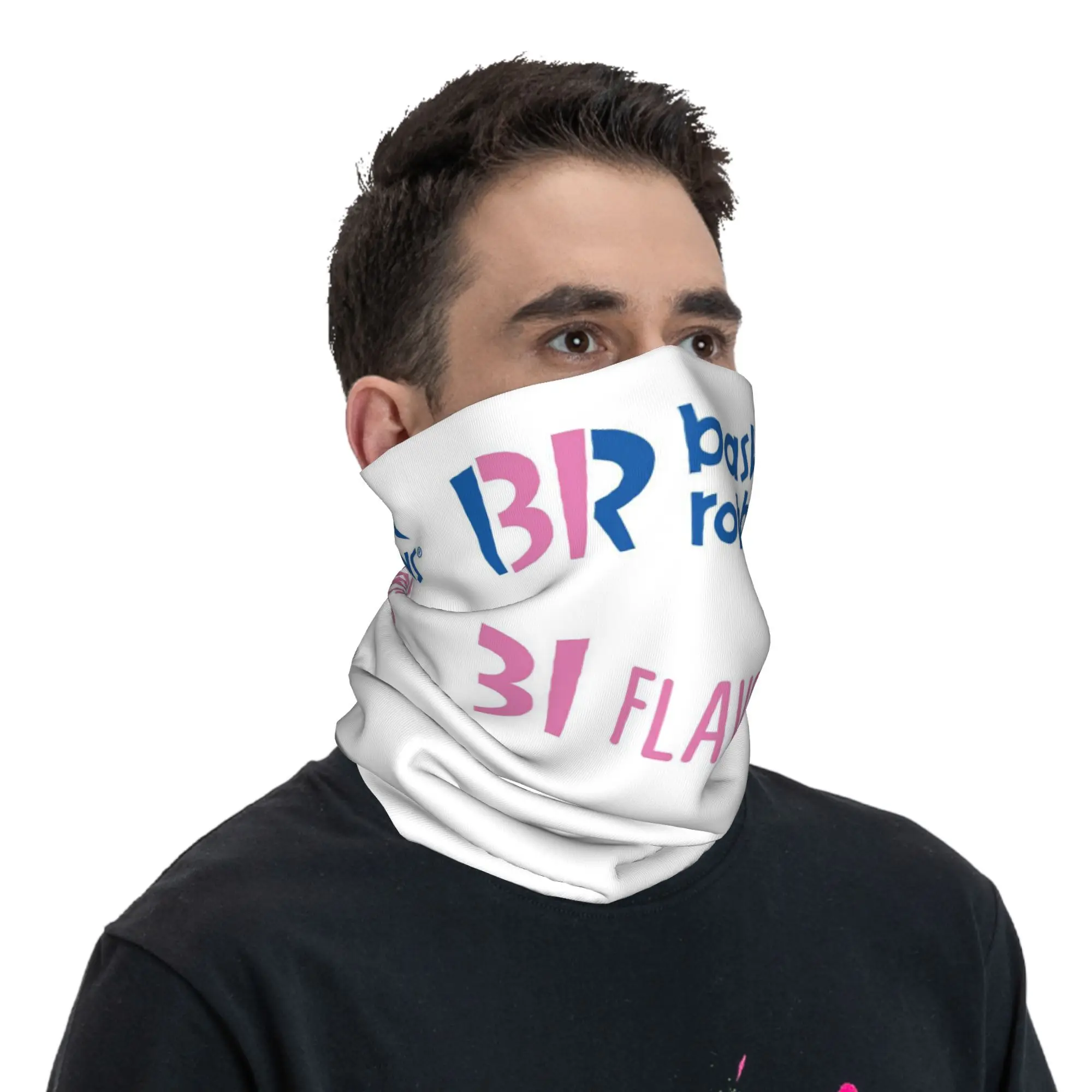 Baskin Robbins Gelato Bandana Ghetta per il collo Sciarpa avvolgente stampata Copricapo multifunzione Ciclismo per uomo Donna Adulto Antivento