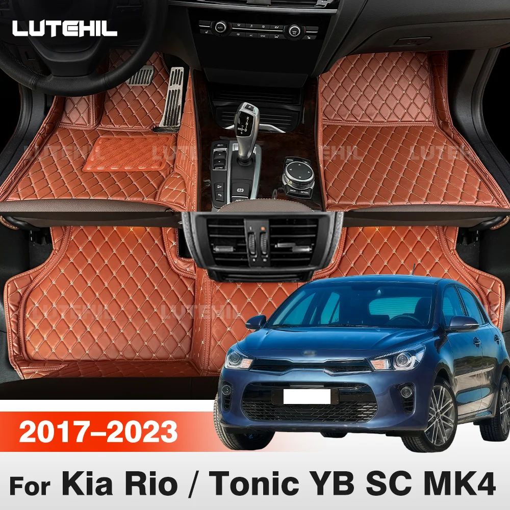 All Weather Car Floor Mats For Kia Rio / Tonic YB SC MK4 2017–2023 22 Carpet Cover Floor Liners Interior Protector Accessories