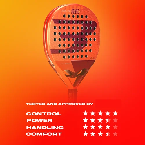 Imagen 2 del producto Raqueta de Padel de Control IONIC, raqueta de tenis de fibra de carbono para adultos, núcleo suave EVA, potencia y precisión equilibrada, agarre cómodo,