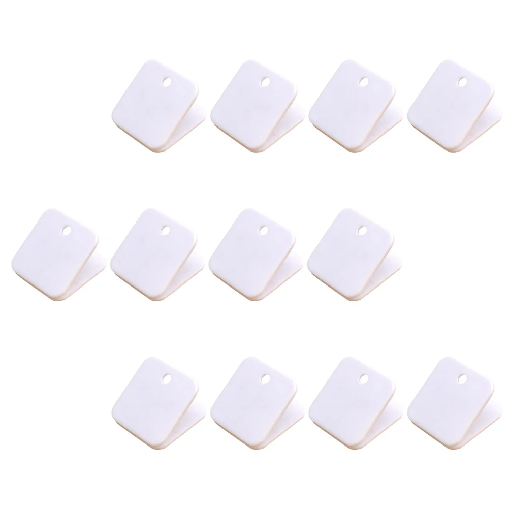 12 Pcs Square Folder Paper Clips Plastic Bill Fresh-keeping Memorandum Smooth Surface Document Sorting Students Clamp File