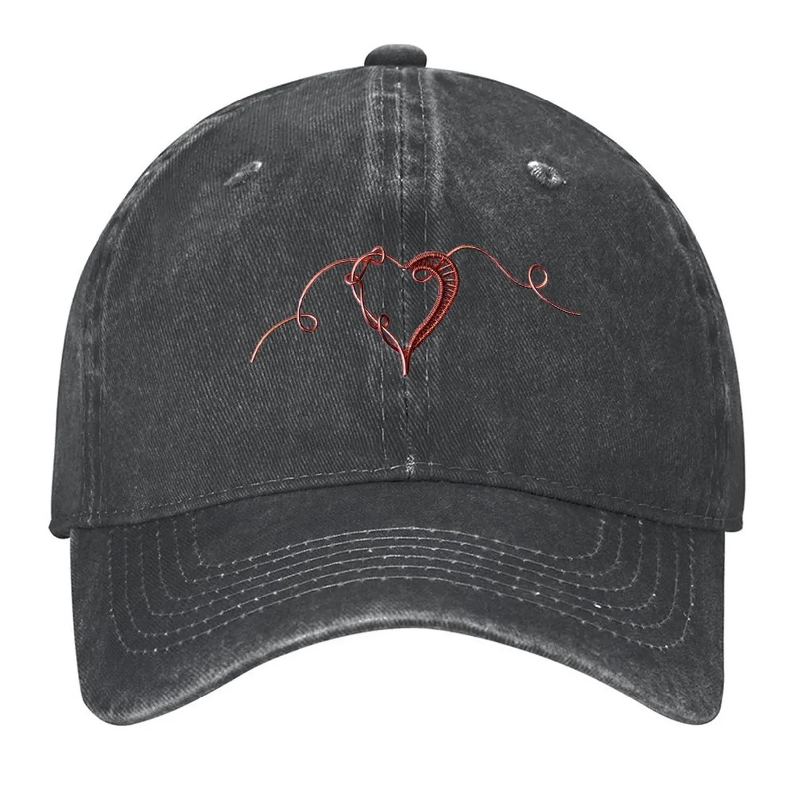 

Wire Wrapped Heart Baseball Cap Beach Kids Hat Anime hats on offer Men Luxury Brand Women's