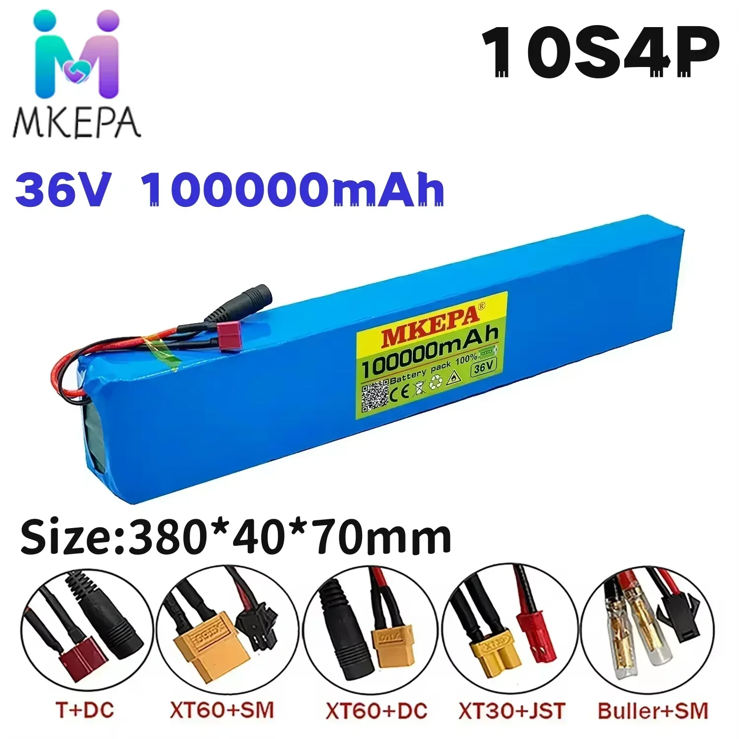 10S 4P 36V 100000Mah Elektrische Scooter Lithium Batterij 18650 Batterij 36V 100ah Elektrische Scooter Scooter Batterij 36V