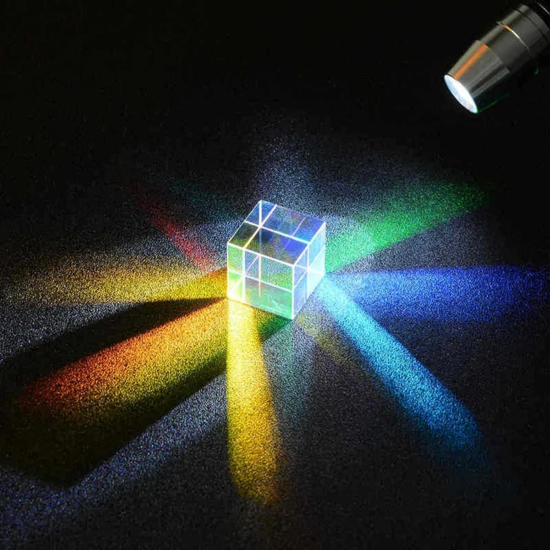 Color-matching Prismatic Cube With Multi-colored Refraction Of Light