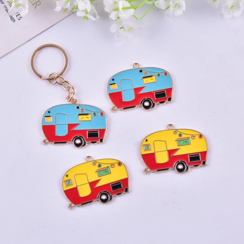 4pcs Camper Metal  Charms for Earring Necklace Jewelry DIY Making