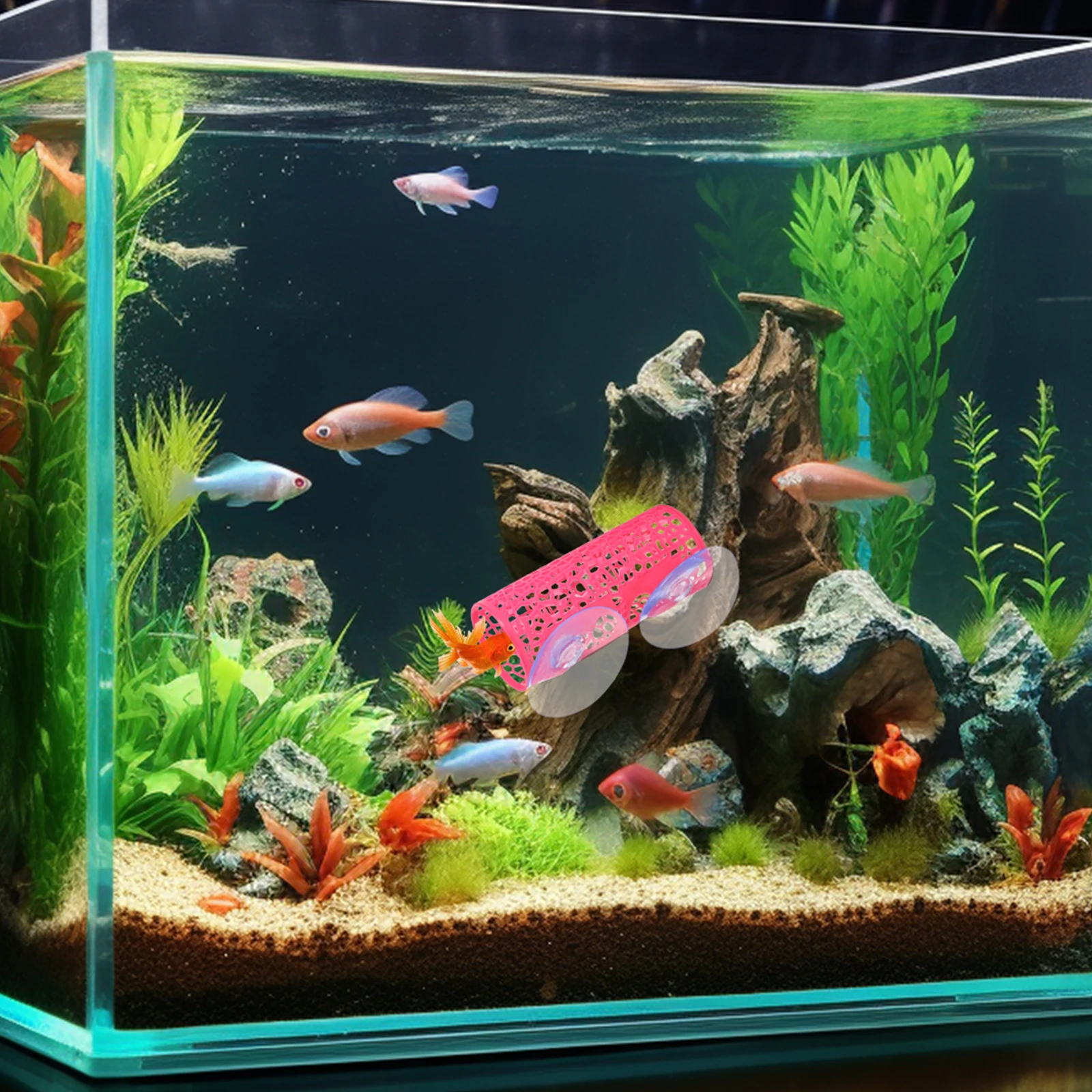 

Tank Cave Decoration Aquarium Tunnel Ornaments Betta Fish Hideout Hollow Aquatic Shelter Aquarium Accessories Fish Tank