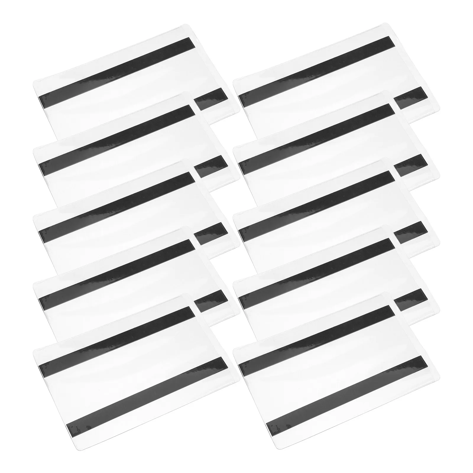 Magnetic Label Holders 10 Pack Clear Sleeves for Shelf Price Tags Store Signs and Card Protectors