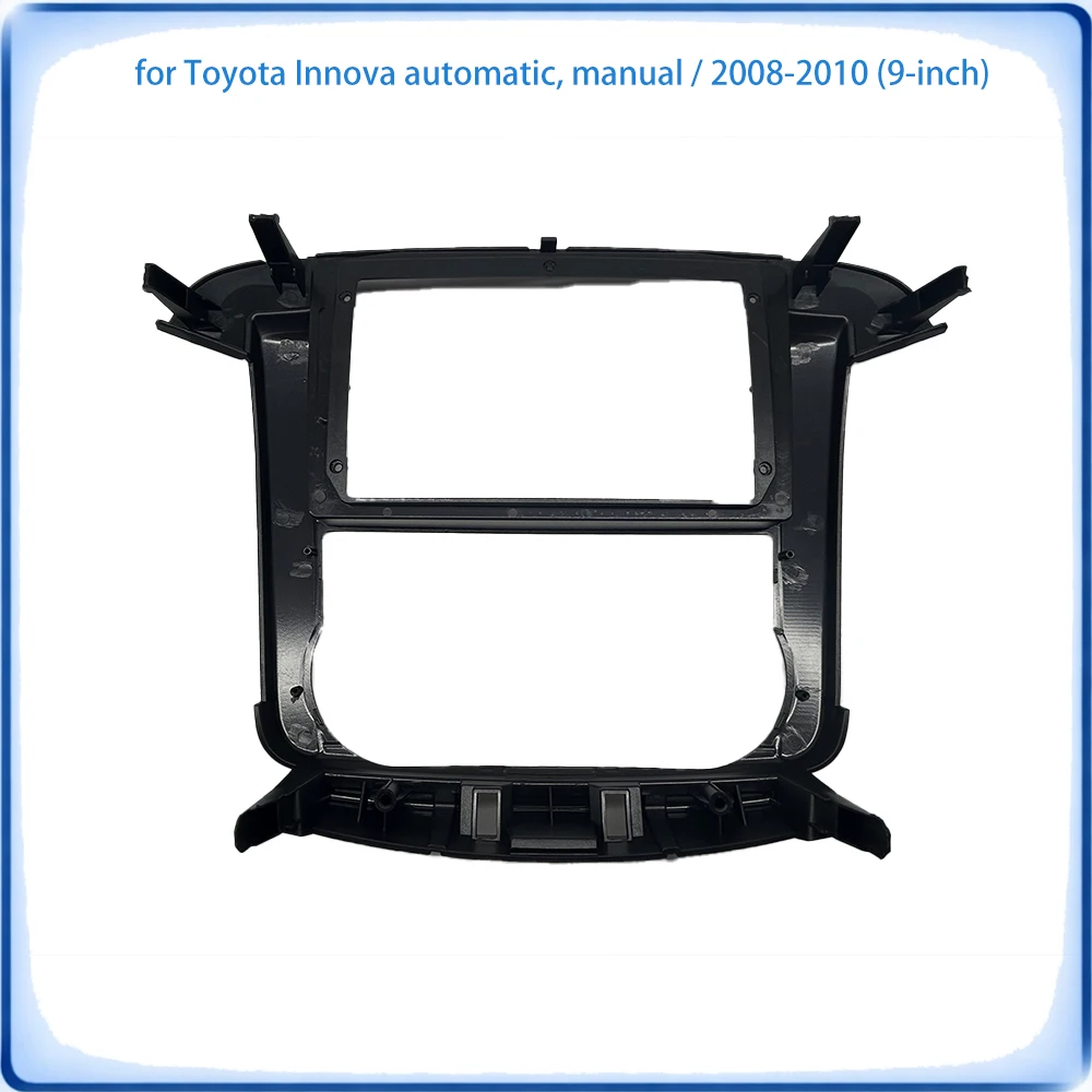 Car Radio Fascia Frame For Toyota Innova 2008-2010 9 inch Auto/Manual Stereo Panel Wiring Harness Power Cable
