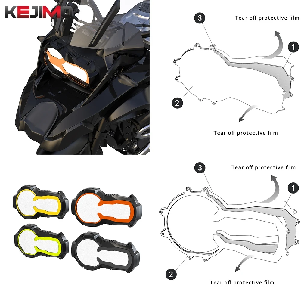 Headlight Protector Head Lights Guard Cover For BMW R1250GS Adv R1200GS LC Exclusive / Edition TE Motorcycle 2013 - 2022 2023