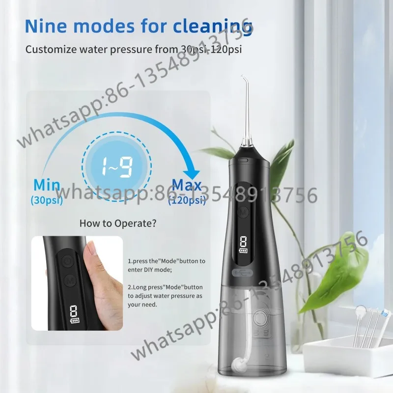 Smart Dental Portable Rechargeable Electric Waterproof Floss Dental Water Floss Oral Washer view 3