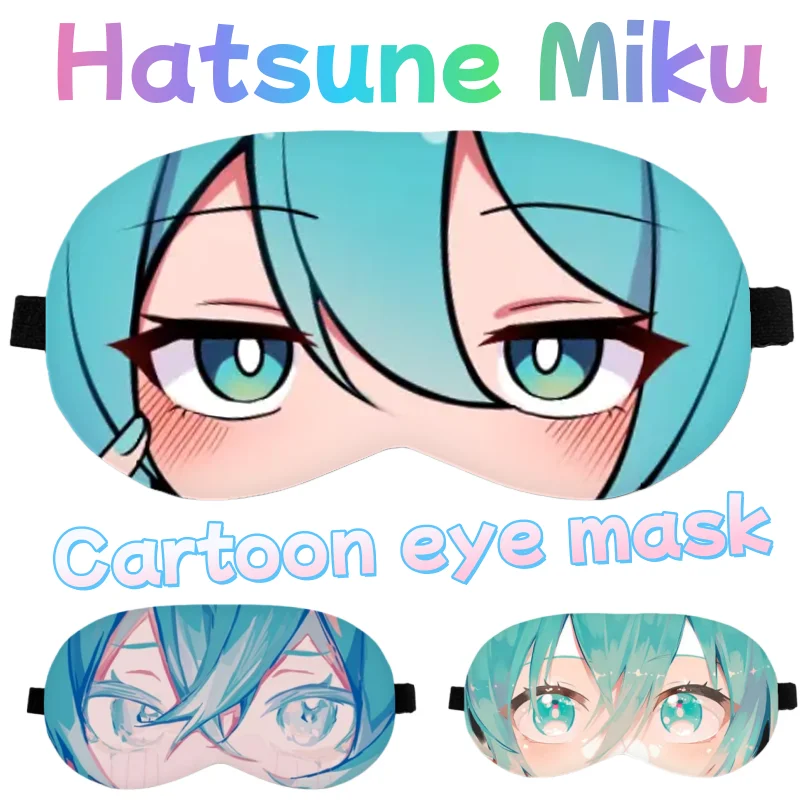 

Hatsune Miku Eye Mask Cute Fashion Cartoon Personality Unisex Sleep Eye Mask Breathable Cold Compress Gift for Friends' Birthday