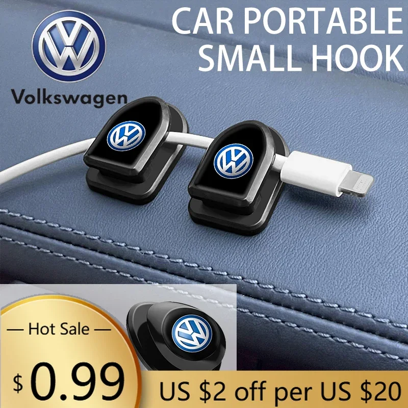 

Крепежные клипсы для автомобилей Volkswagen VW, крючки для сумок, органайзер для хранения USB-кабелей, держатель для ключей для Volkswagen VW Scirocco, CC, Polo