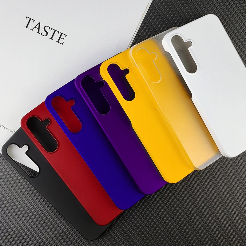 Proste, ultracienkie, matowe, twarde etui na telefon do Samsung Galaxy A55 A54 A35 A25 A15 5G Anti-fingerprint PC Back Case Cover