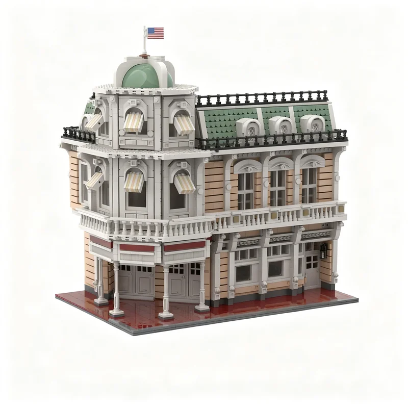 3615pcs MOC Magic Kingdom Main Street Clothiers Disnay Model Building Blocks Construction Craft Creative Brick Idea Education