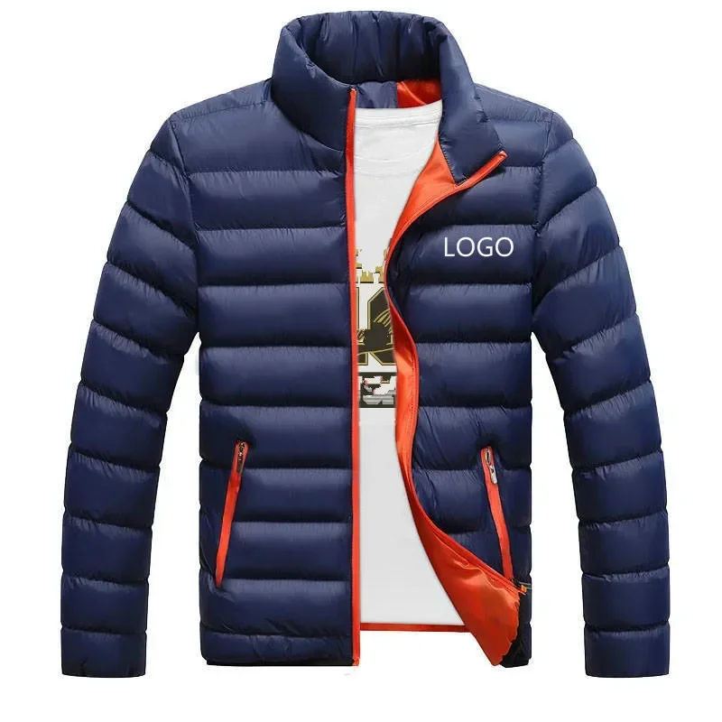 2023 New Fashio logo personalizzato giacche invernali Parka uomo autunno Warm Outwear Brand Slim Mens cappotti Casual giacca a vento