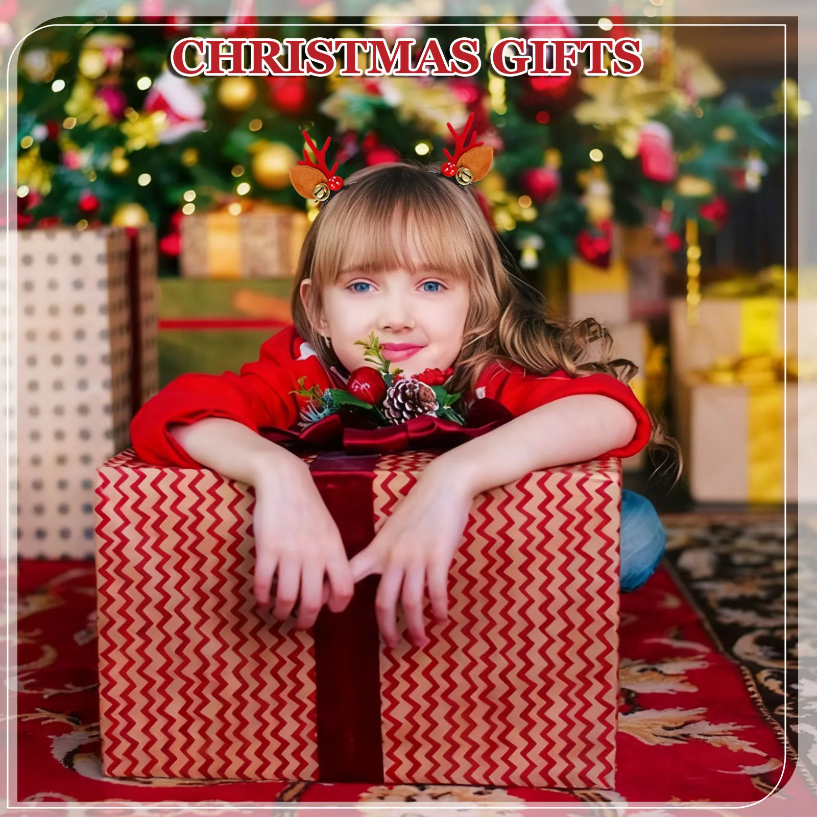 Fermagli per capelli natalizi per bambini Accessorio per capelli per bambini Colore brillante Copricapo per feste Copricapo decorativo Regalo di Natale