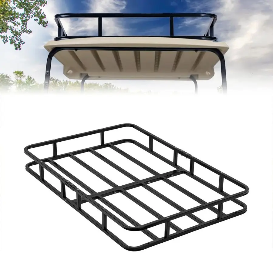 

Golf Cart Roof Rack, Compatible with EZGO TXT 19942013 Luggage Holder Storage System, Golf Cart Accessories, EasytoInstall, Rust