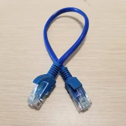 10pcs/lot RJ-45 RJ45 Male to  CAT5 Ethernet Cable Network Short  Blue 25cm