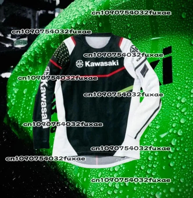 

Kawasaki мотоциклетная гоночная команда мужская футболка с длинным рукавом весна осень женские футболки 2026 новая спортивная одежда топы