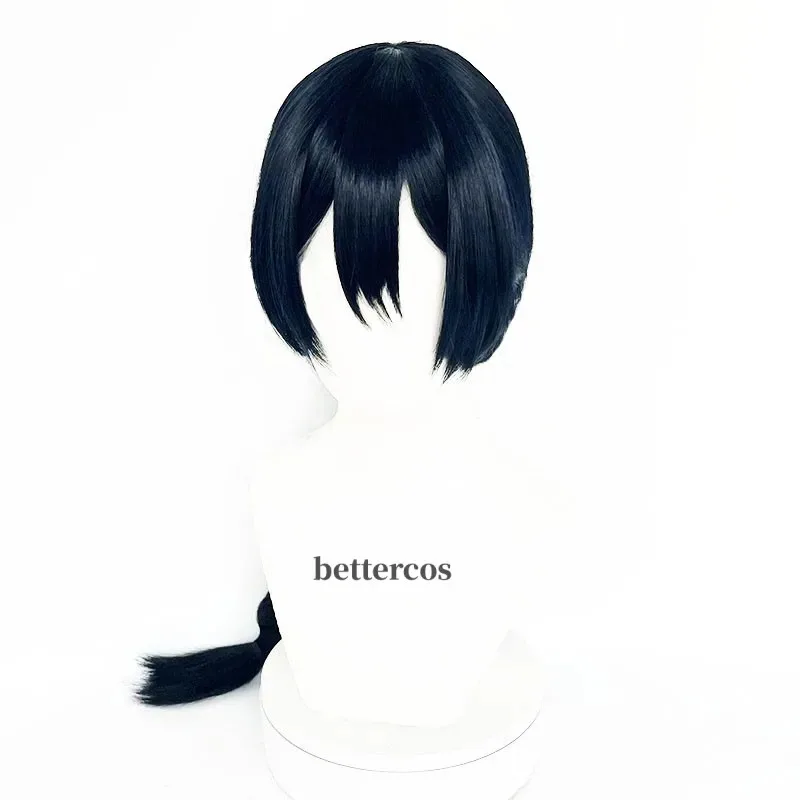 AAA 2025 أنيمي أماناي ريكو تأثيري 60 سنتيمتر أسود أزرق مقاومة للحرارة الاصطناعية الشعر النساء لعب الأدوار الباروكات + غطاء شعر مستعار