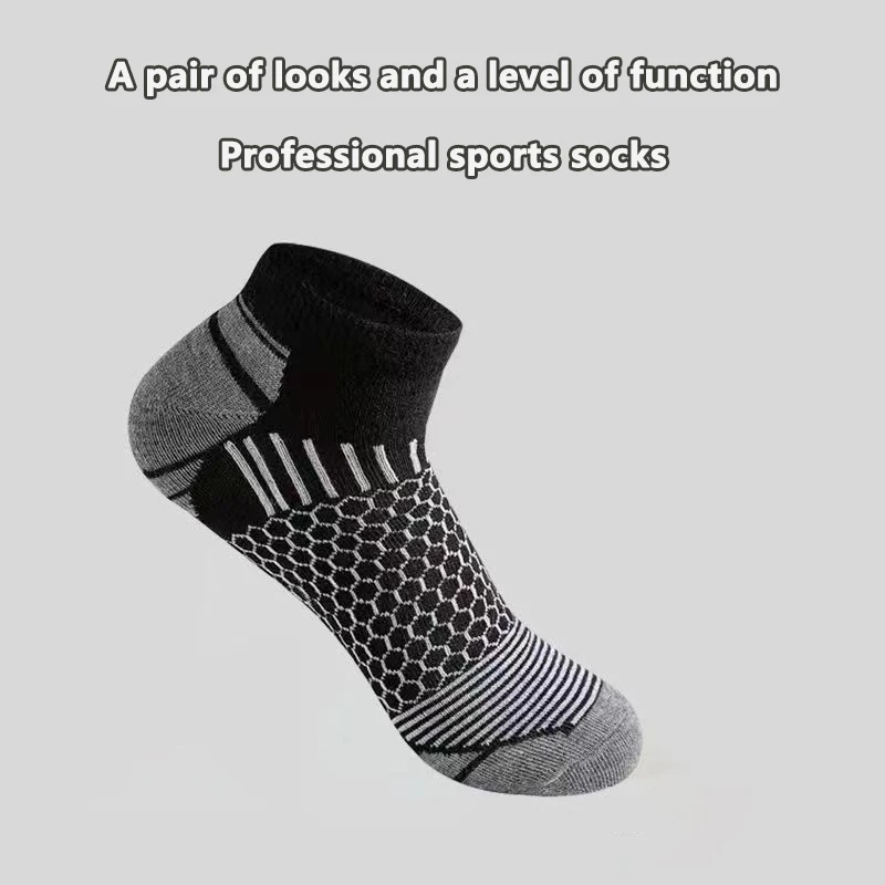 1 Pairs Mens Short Sports Socks Four Season For Running Breathable Casual Soft Comfortable Polyester Sports Socks