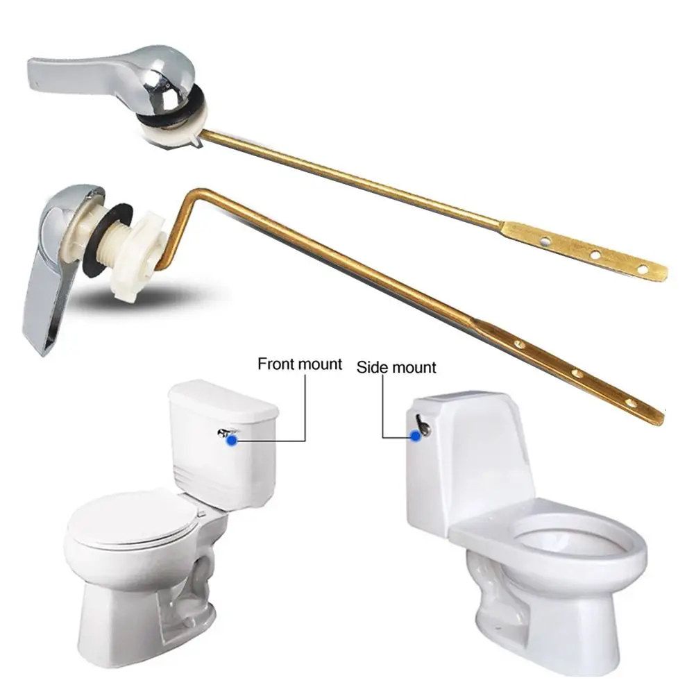 

Side Mount Toilet Tank Flush Lever Brass Flush Lever Toilet Flush Button Corrosion Resistant Water Tank Pull Rod