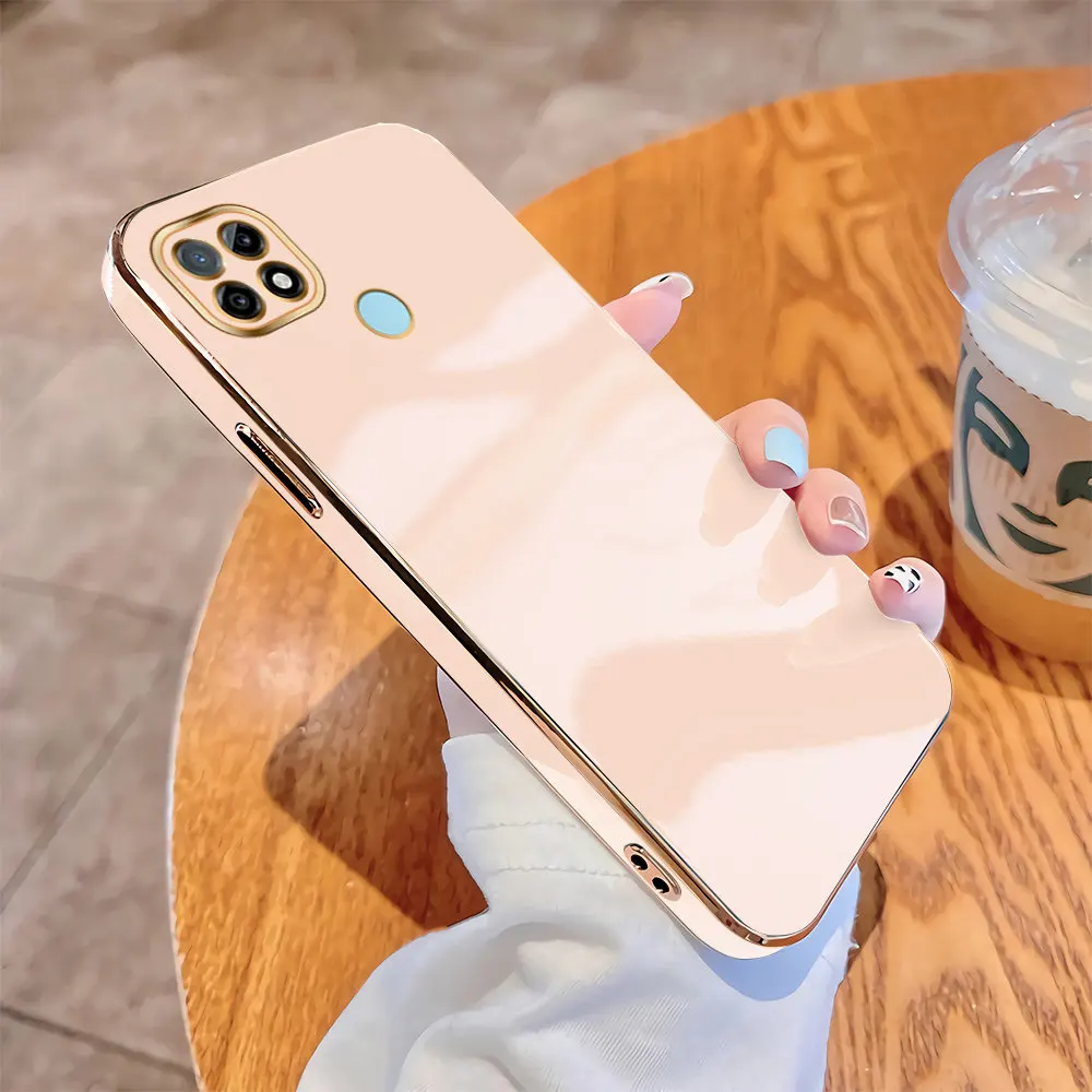 

For Realme C21 C21Y C25Y C20 C20A C17 C15 C12 C11 C2 Soft Original Cases Luxury Plating Soft TPU Cover Shockproof Case