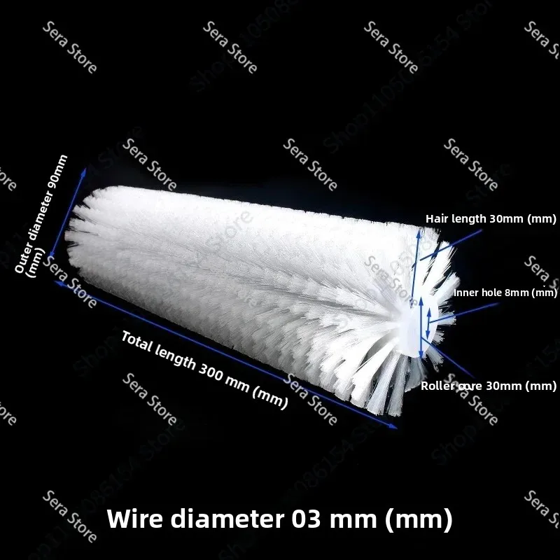 Industrial Nylon Brush Roller Cleaning Dust Removal Hollow Brush Roll Drum Brush