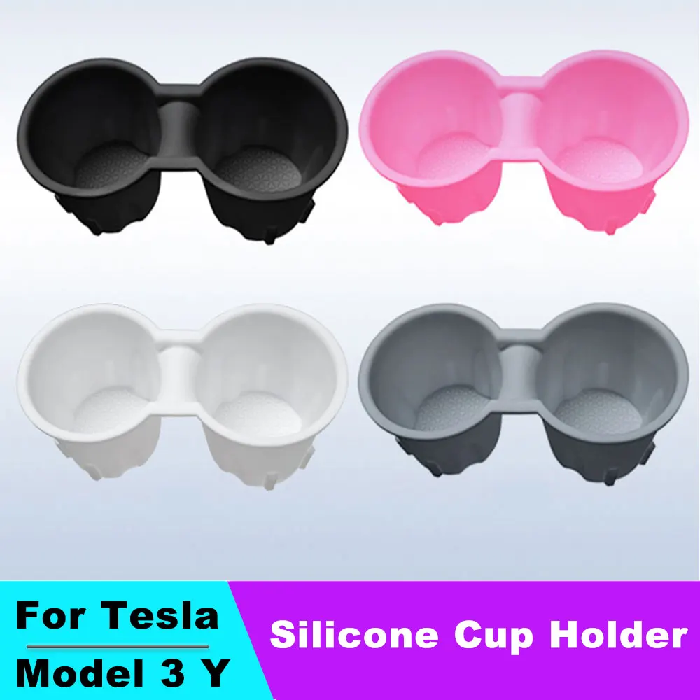 

Silicone Cup Holder For Tesla Model 3 Y Car Central Control Storage Box Accessories Auto Interior Parts