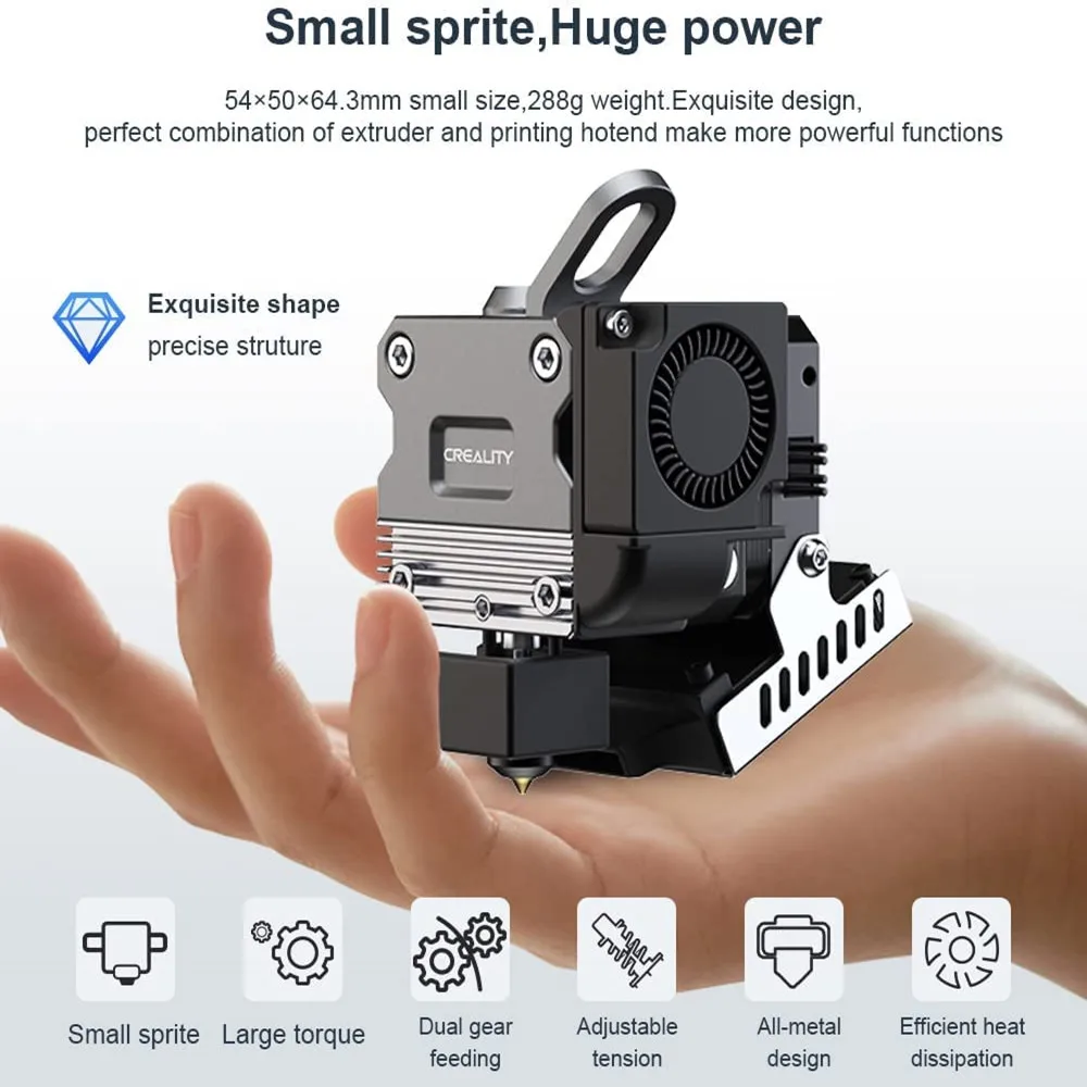 

CREALITY Sprite Extruder Pro Kit 300℃ High Temperature Printing 3:5:1 Gear Ratio Direct Drive Extrude for Ender-3 Series Printer