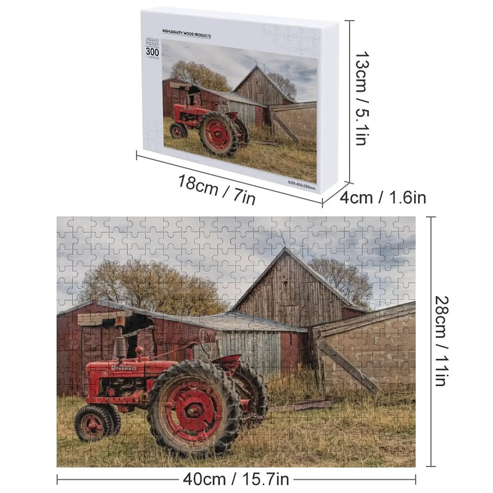 Down on the Farm Puzzle Nom en bois Puzzle en bois pour adultes Puzzle