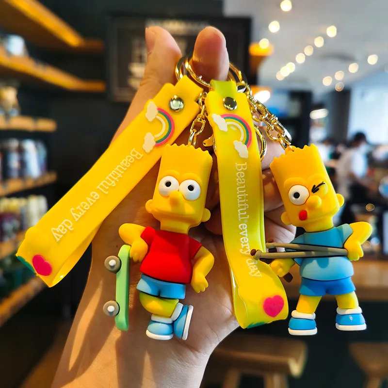 Disney Simpson Key chain cartoon character key chain baby pendant men and women fashion car accessories gift key chain pendant