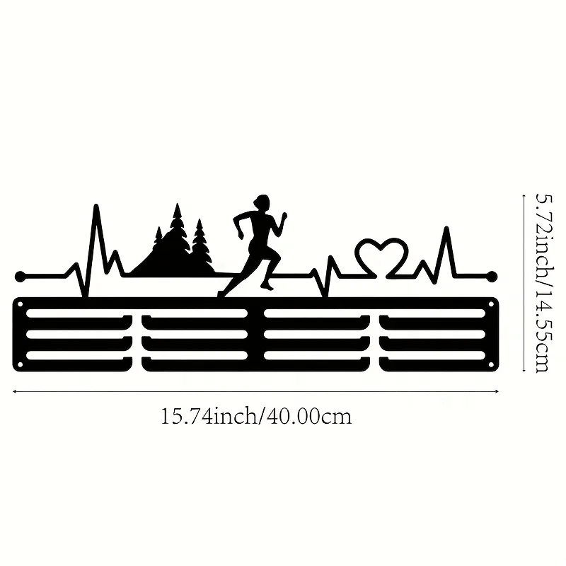 1pc Bohemian Style Metal Medal Hanging Rack, Marathon Runner Display for Medals & Hats, Home Decor for Living Room, Kitchen, Of