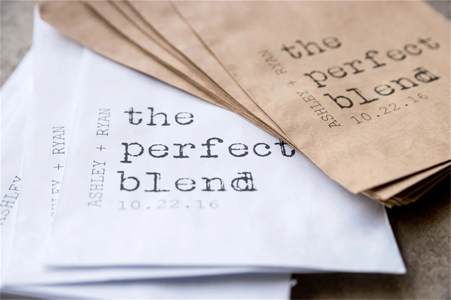 50pcs Perfect Blend Wedding Favor Bag -Coffee Favors for Wedding,Tea Favors for Party,Bridal Shower Favors,Coffee Bags, Custom