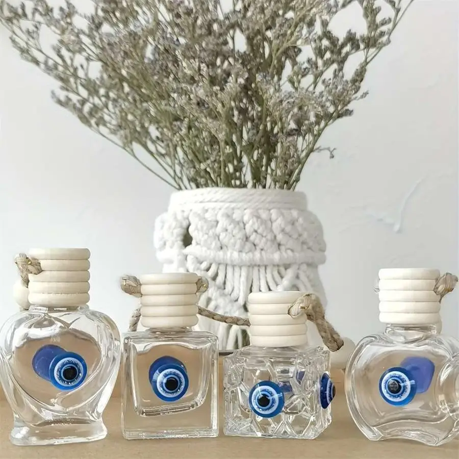 1/5/10/20/50/100pcs Fashionable Perfume Bottle with Blue Eye Design Fashionable Unique Charm Pendant Suitable for Home and Vehic