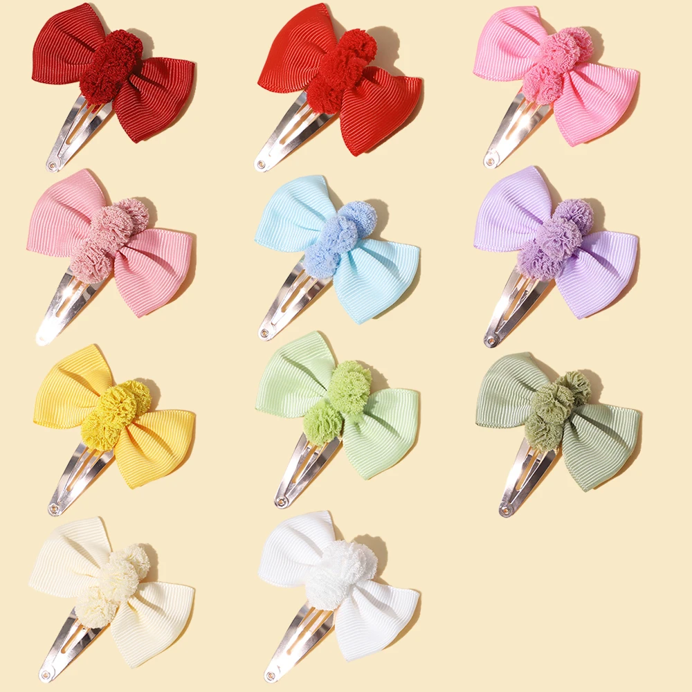 Baby Accessories For Newborn Toddler Kids Baby Girl Boy Hair Clips Ribbed Ribbon Bow Hairpin Cute Handmade Hair Accessories