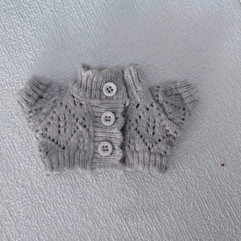 Labubu 1st 2nd 3rd Gen Cute Knitted Cardigans Colorful Buttoned Sweaters For 15/17cm Dolls