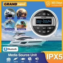 GRANDnavi Bluetooth морской стерео лодка радио водонепроницаемый FM AM цифровой медиа аудиоплеер для датчика яхты ATV UTV тележка мотоцикла