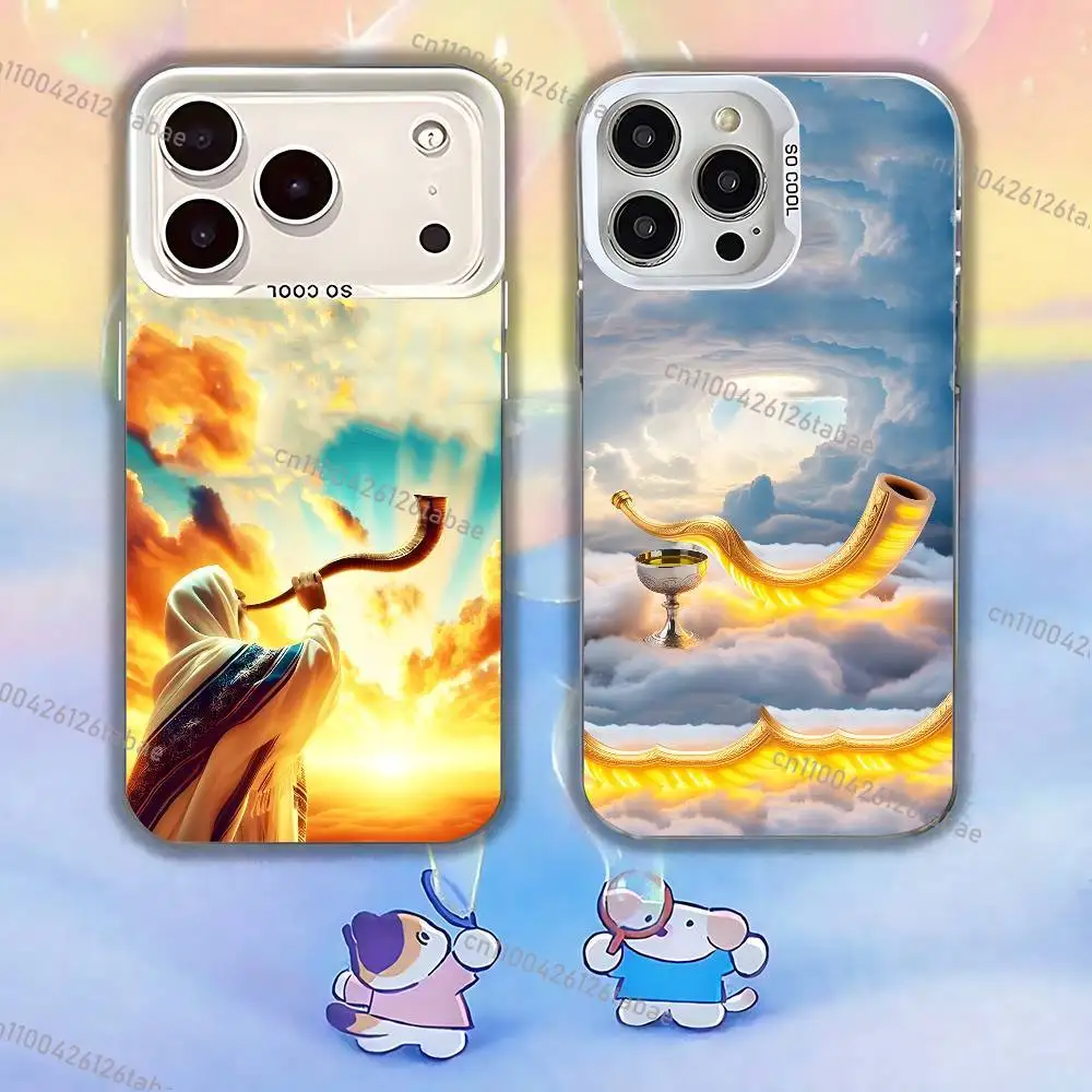 Judaism Talit  Schofal Phone Case For iPhone 17,16,15,14,13,12,11,Mini,Pro,E,MAX White Candy Matte Shockproof Cover