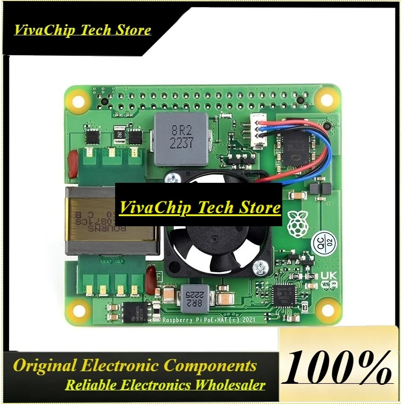 VivaCRASPBERRY-PI RPI-HAT-POE+ Power Over Ethernet (POE) Expansion Board For The 3B+/4B/5B Official Original