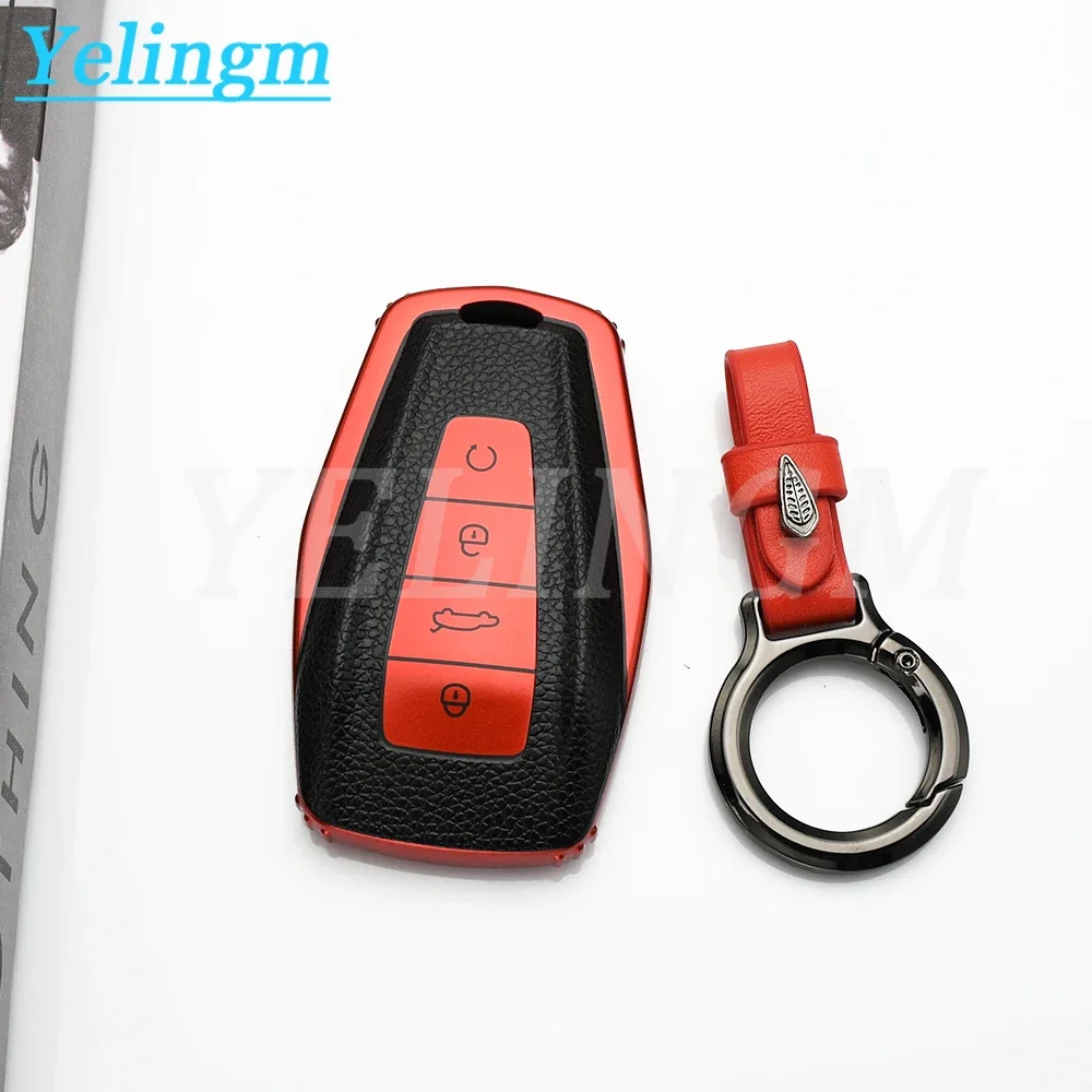 TPU-Lederhülle für Geely Coolray Atlas Boyue NL3 Emgrand X7 EX7 SUV GT GC9 Borui Autoschlüsselhülle, Schlüsselanhänger, Tasche, Zubehör