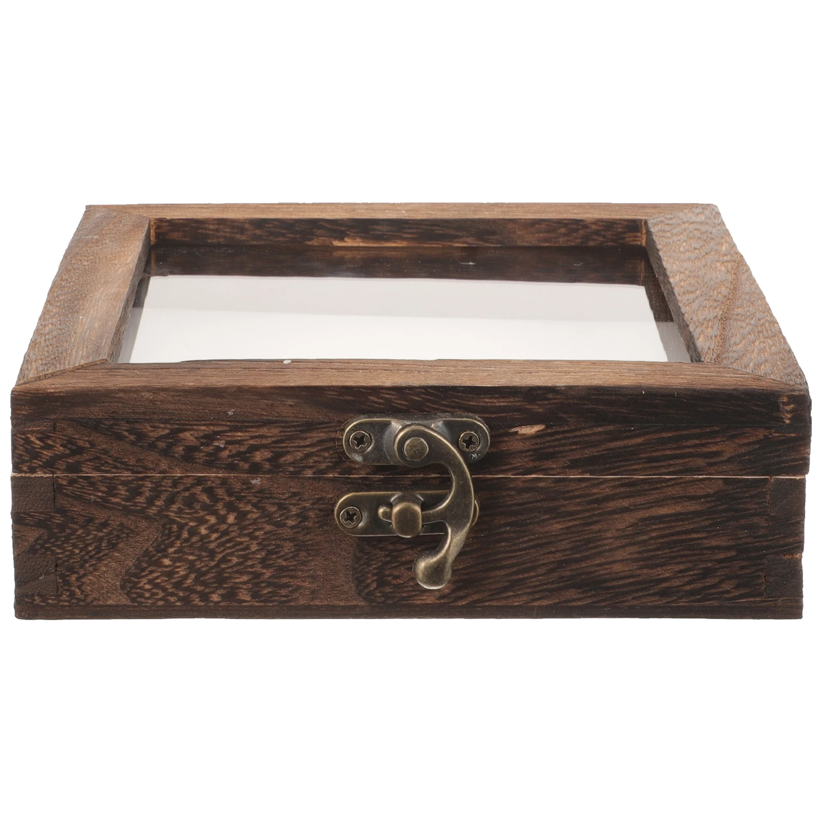 

Vintage Wooden Specimen Display Box Insect Storage Case Clear Lid Compact Retro Showcase For Butterflies Coins Crafts Dried