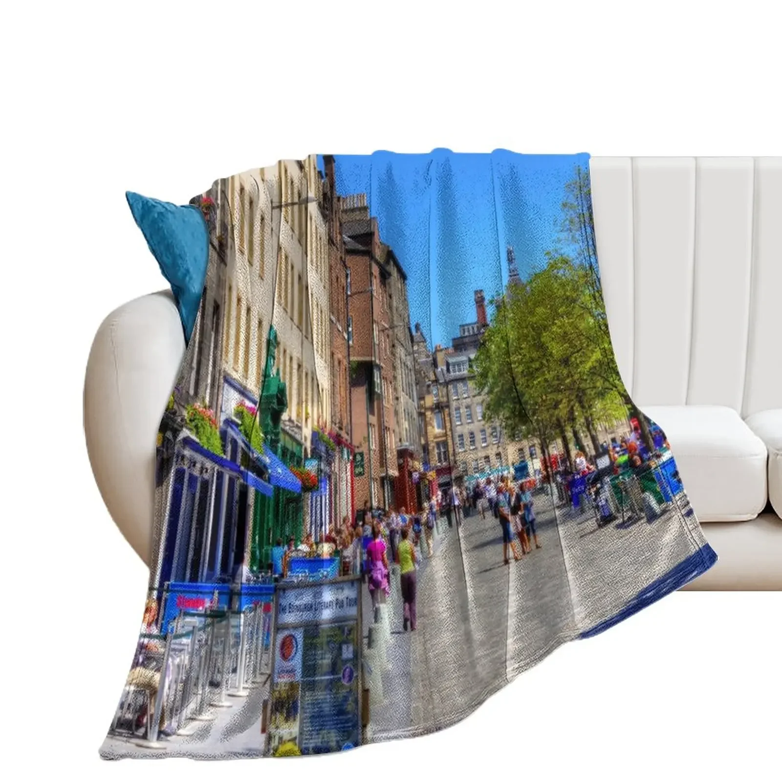 

The Grassmarket Throw Blanket For Sofa Thin Travel Blankets