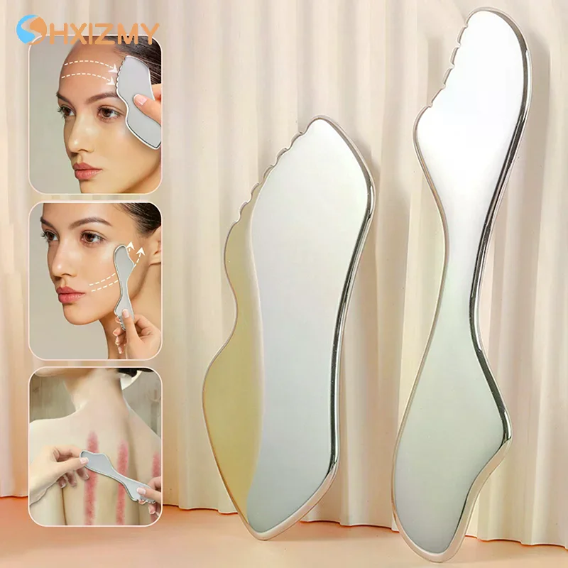

Stainless Steel Gua Sha Board Scraping Body Massager Facial Lifting For Muscle Relaxing Soft Tissue Reduce Head Neck Back Pain