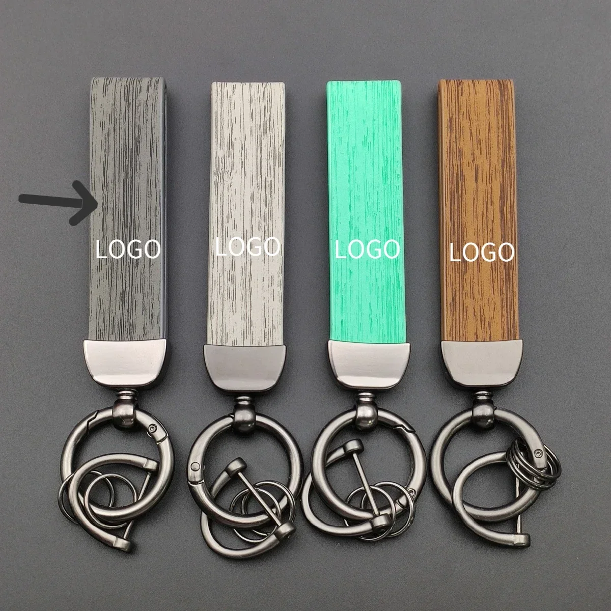 Customized Colorful Keychain Simple Trendy Brand Microfiber Cartoon Keyring Luggage Hanging Decoration Metal Zinc Alloy Keychain